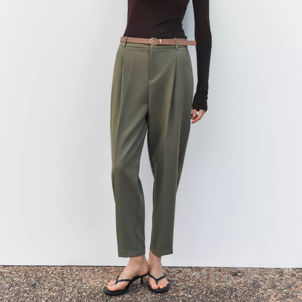 Zara Green Tailored Trousers